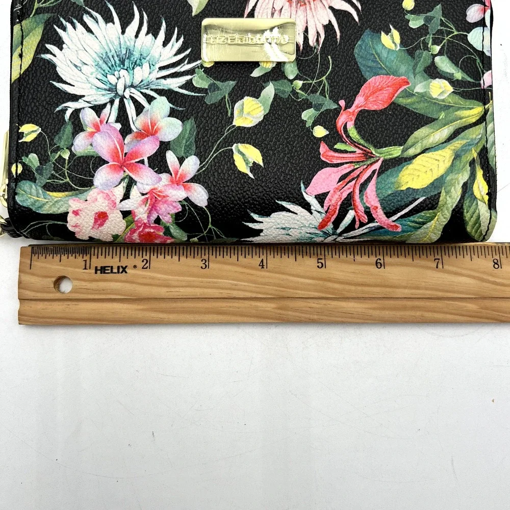 Liz Claiborne Black Floral Wallet‎